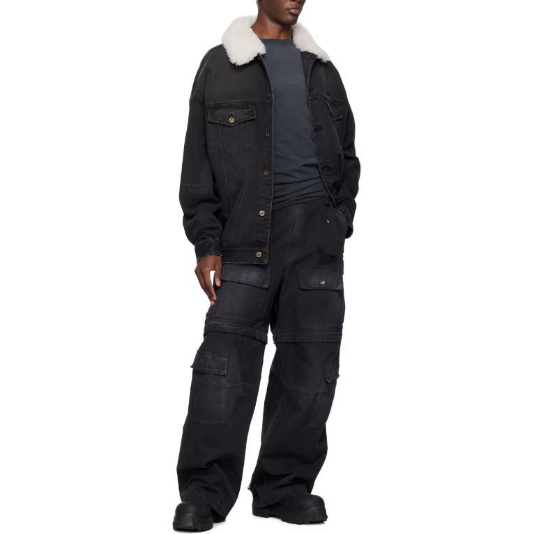 WE11DONE Embroidered Logo Long Sleeve Button-Up Jacket Black Men’s WD-DJ2-24-363-U-BK 圖 5