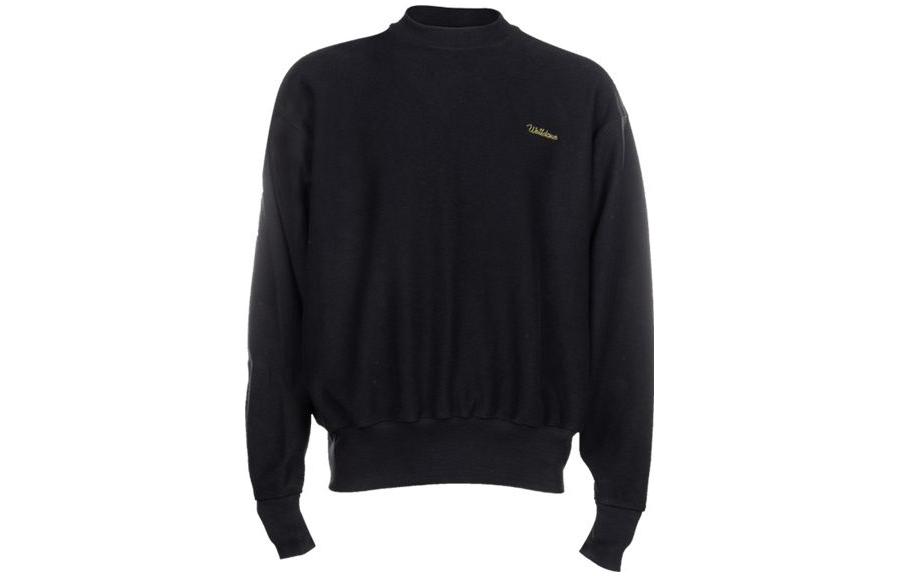 WE11DONE Embroidered Logo Unisex Crewneck Long Sleeve Sweatshirt Black WD-TS0-21-520-U-BAS