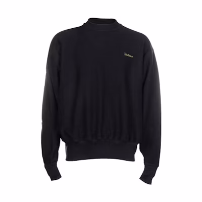 WE11DONE Embroidered Logo Unisex Crewneck Long Sleeve Sweatshirt Black WD-TS0-21-520-U-BAS
