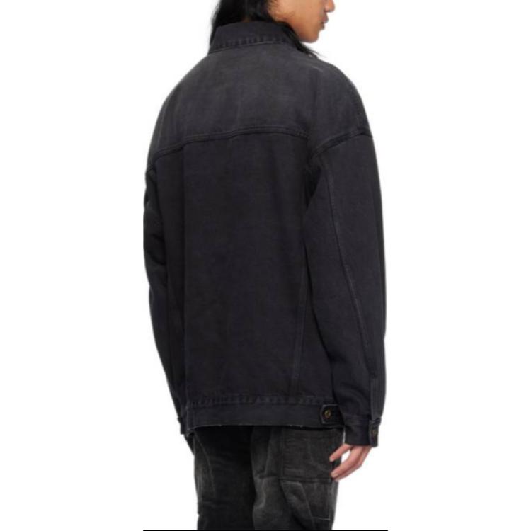 WE11DONE Faded Effect Oversized Denim Jacket Unisex Black WD-DJ2-24-353-U-BK 圖 3
