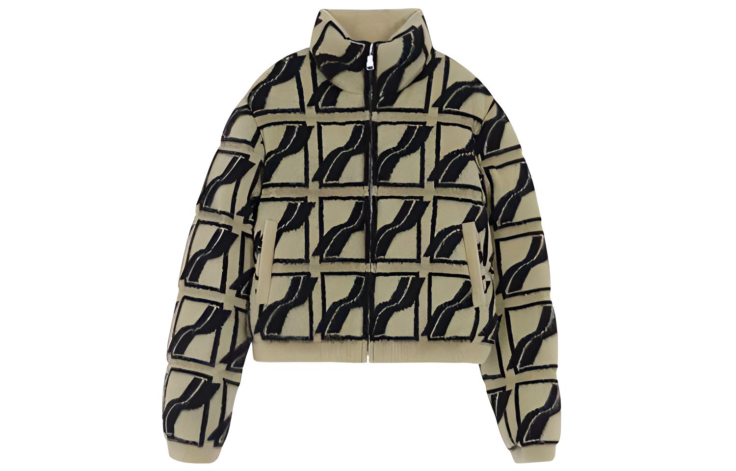 WE11DONE Full-Print Logo Zip-Up Jacket Unisex Long Sleeve Outerwear WD-PJ3-21-036-U-OV