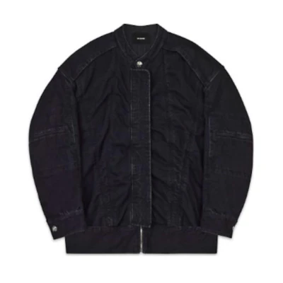WE11DONE FW21 Black Cropped Jacket - Fall Season WD-DJ3-21-331-U-BK