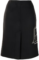 WE11DONE FW21 Black Embellished Midi Skirt WD-F13-21-261-W-BKBLACK WE11DONE FW21 Black Embellished Midi Skirt WD-F13-21-261-W-BKBLACK