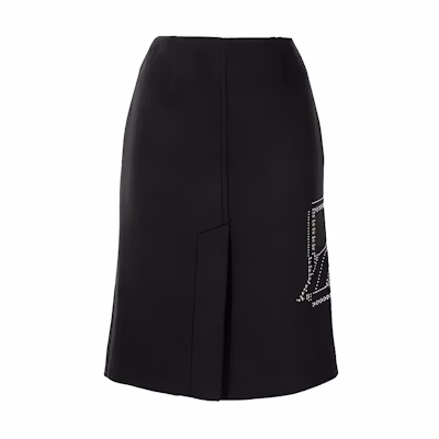 WE11DONE FW21 Black Embellished Midi Skirt WD-F13-21-261-W-BKBLACK