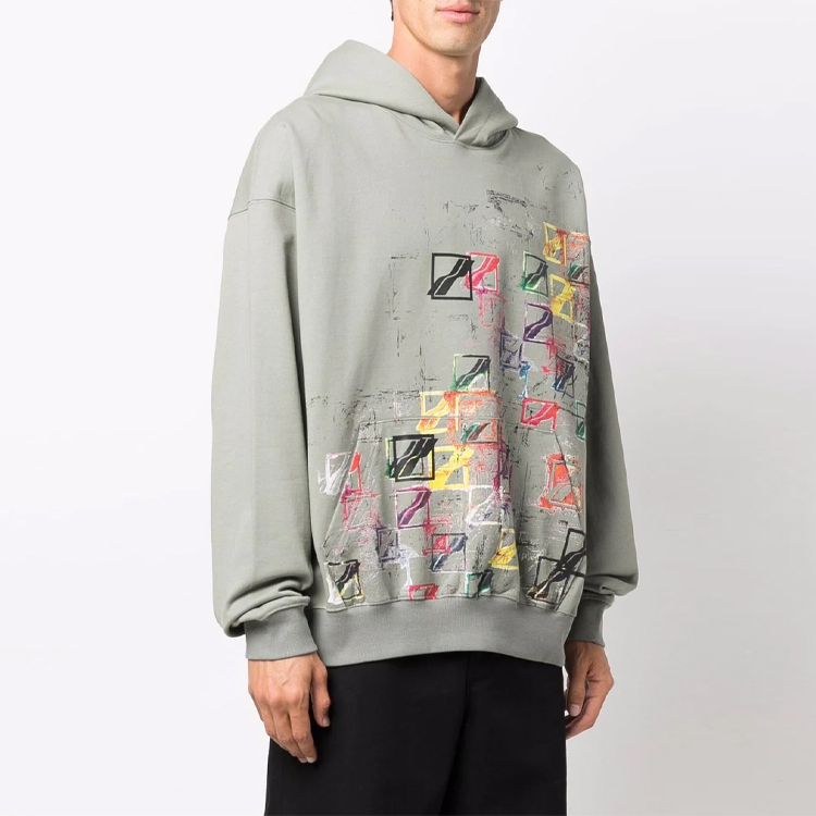 WE11DONE FW21 Colorful Classic Logo Hoodie Unisex Grey. WD-TH3-21-517-U-KK 圖 4