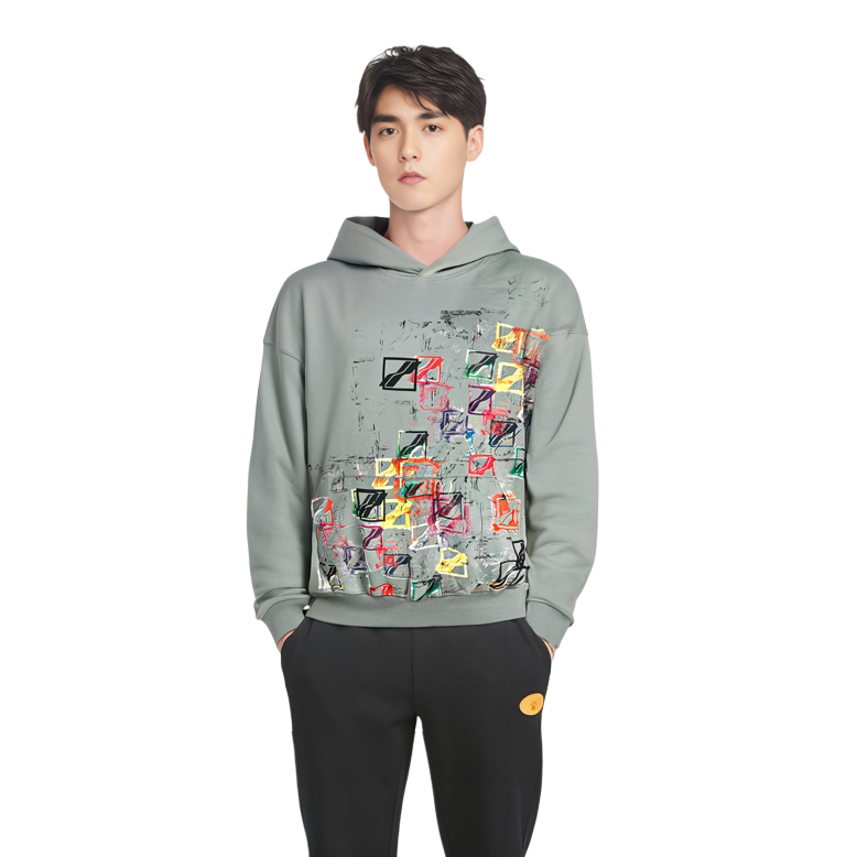 WE11DONE FW21 Colorful Classic Logo Hoodie Unisex Grey. WD-TH3-21-517-U-KK 圖 6