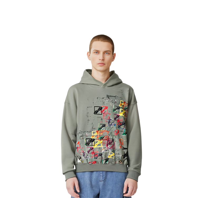 WE11DONE FW21 Colorful Classic Logo Hoodie Unisex Grey. WD-TH3-21-517-U-KK 圖 8