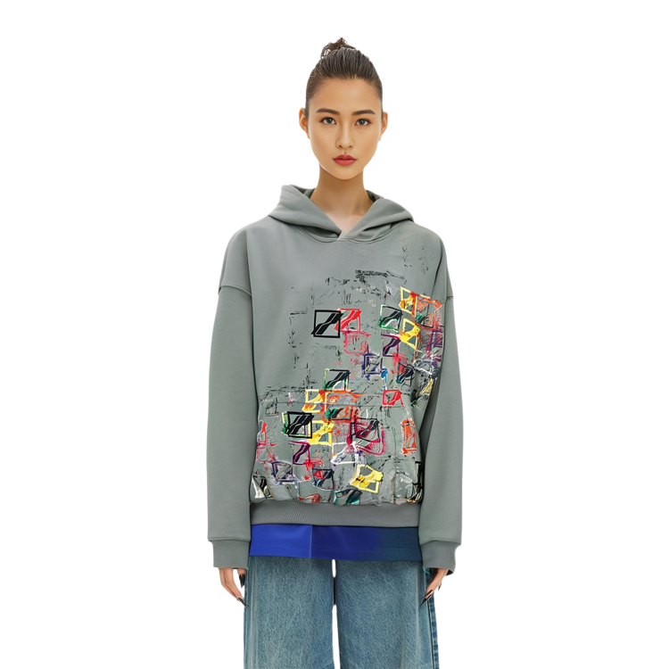 WE11DONE FW21 Colorful Classic Logo Hoodie Unisex Grey. WD-TH3-21-517-U-KK 圖 10