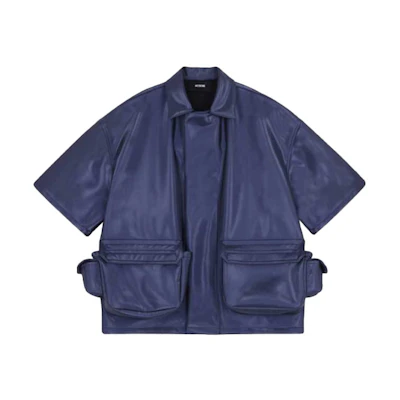 WE11DONE FW21 Double Pocket Jacket Navy Blue Outerwear WD-BL3-21-130-M-BL