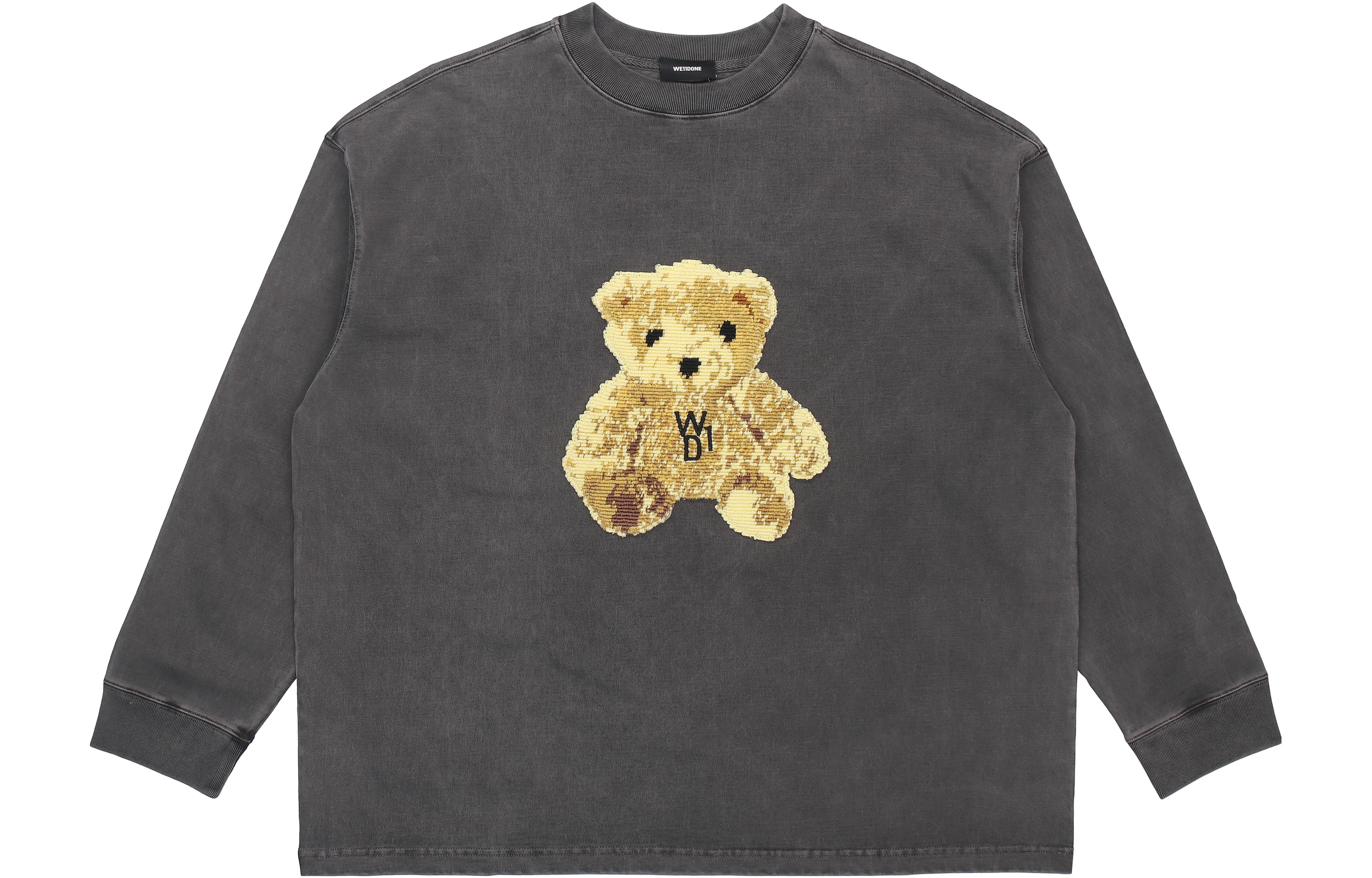 WE11DONE FW21 Grey Teddy Bear Pullover Sweatshirt  Grey. WD-TT9-20-121-U-CH 圖 2