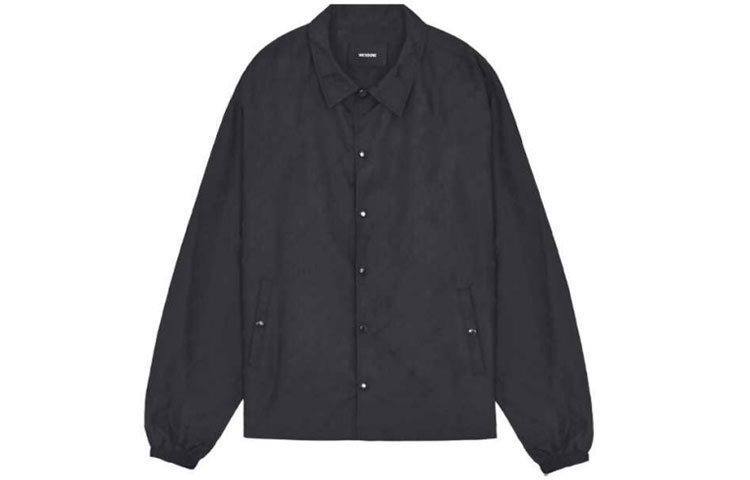 WE11DONE FW21 Jacquard Collar Jacket Unisex Black WD-JP3-21-198-U-BK