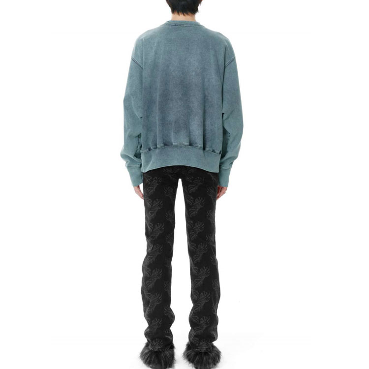 WE11DONE FW21 Large Logo Mint Green Unisex Long Sleeve Sweatshirt. WD-TS3-21-591-U-MT 圖 4