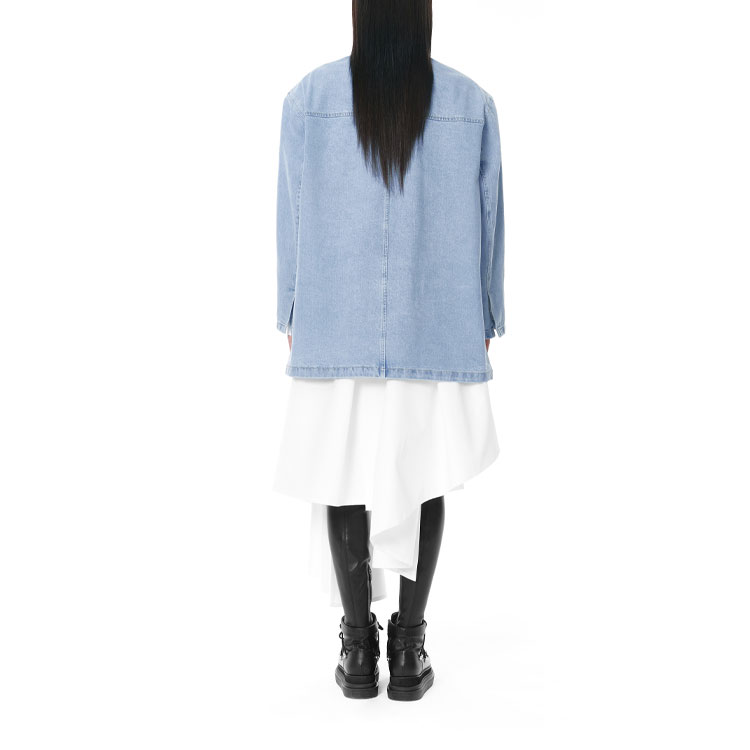 Purchase WE11DONE FW21 徽標領口藍色牛仔西裝外套 男女通用 WD-DJ3-21-342-U-BL