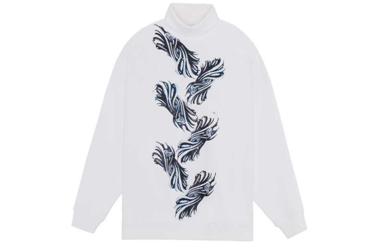 WE11DONE FW21 Logo Print Long Sleeve Sweatshirt Unisex White WD-TS3-21-557-U-WH 圖 2