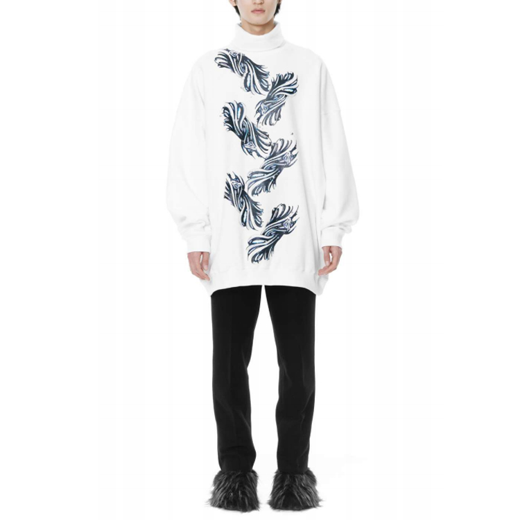 WE11DONE FW21 Logo Print Long Sleeve Sweatshirt Unisex White WD-TS3-21-557-U-WH 圖 3