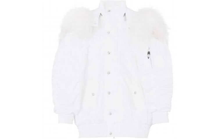 WE11DONE FW21 Oversized Aviator Jacket Unisex White WD-JK3-21-183-U-WH