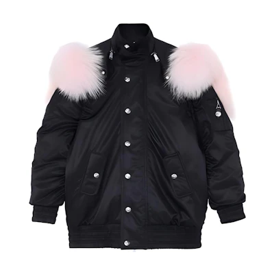 WE11DONE FW21 Oversized Bomber Jacket Unisex Black WD-JK3-21-183-U-PK