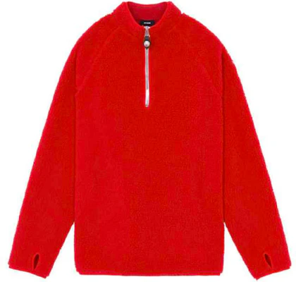 WE11DONE FW21 男女款寬鬆拼色高領抓毛上衣 紅色 WD-TS3-21-582-U-RD Buy WE11DONE FW21 男女款寬鬆拼色高領抓毛上衣 紅色 WD-TS3-21-582-U-RD