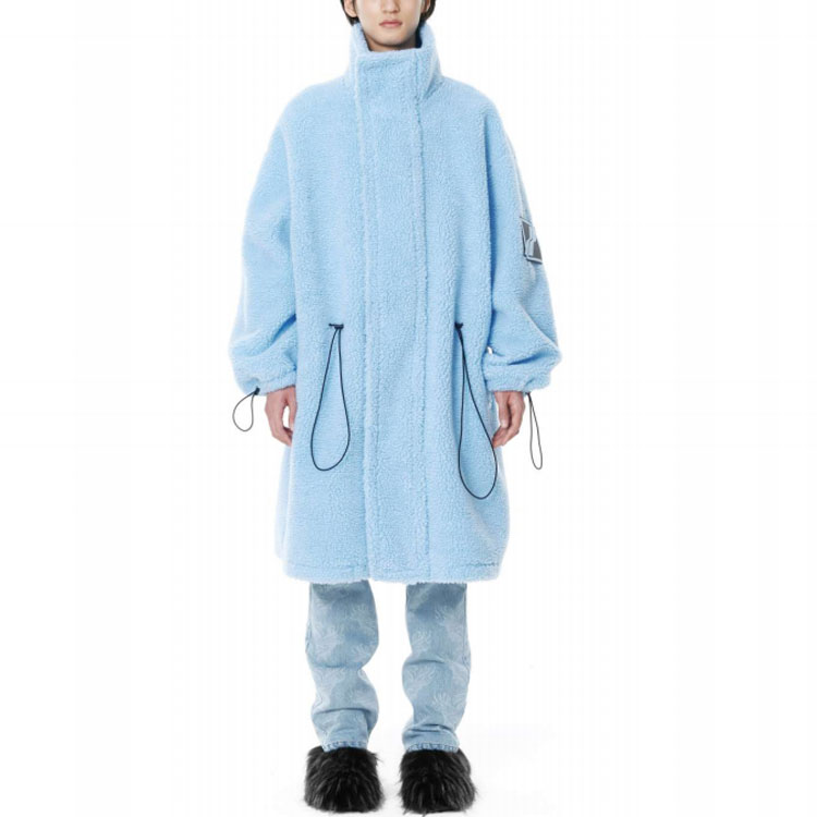 WE11DONE FW21 Oversized Fleece Drawstring Waist Jacket Blue Unisex. WD-JP3-21-193-U-SK 圖 3