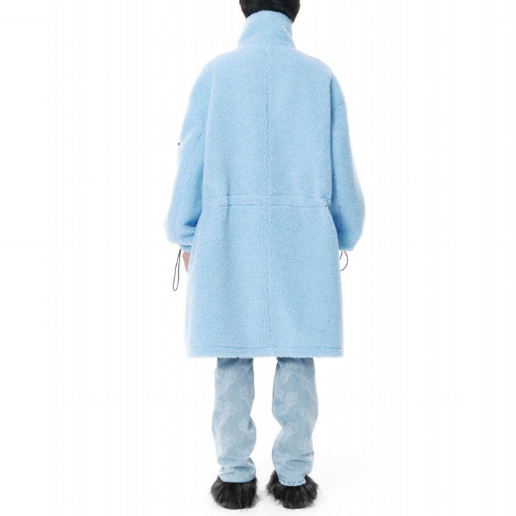 WE11DONE FW21 Oversized Fleece Drawstring Waist Jacket Blue Unisex. WD-JP3-21-193-U-SK 圖 4