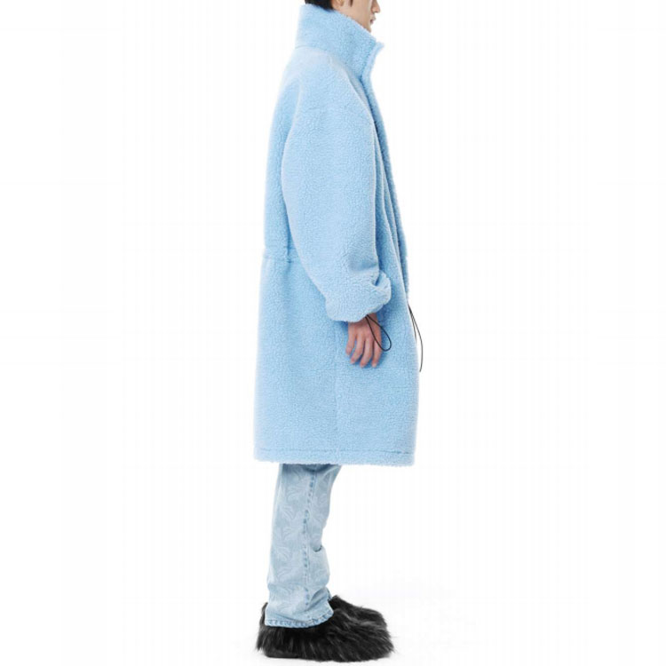 WE11DONE FW21 Oversized Fleece Drawstring Waist Jacket Blue Unisex. WD-JP3-21-193-U-SK 圖 5