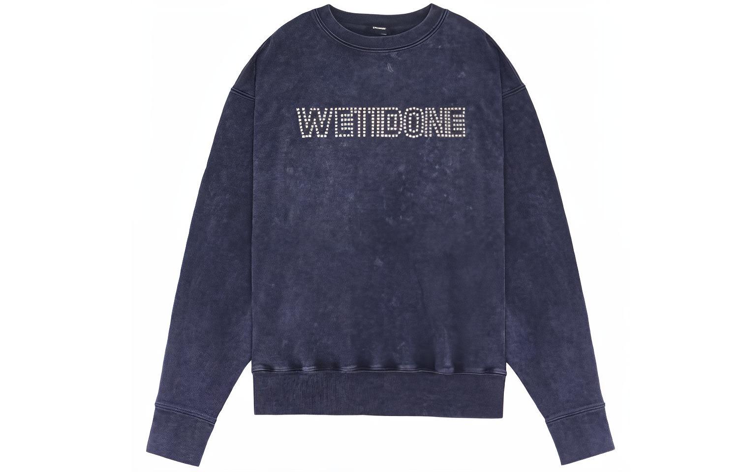 WE11DONE FW21 Oversized Logo Sweatshirt Unisex Navy Blue WD-TS3-21-591-U-BL 圖 2