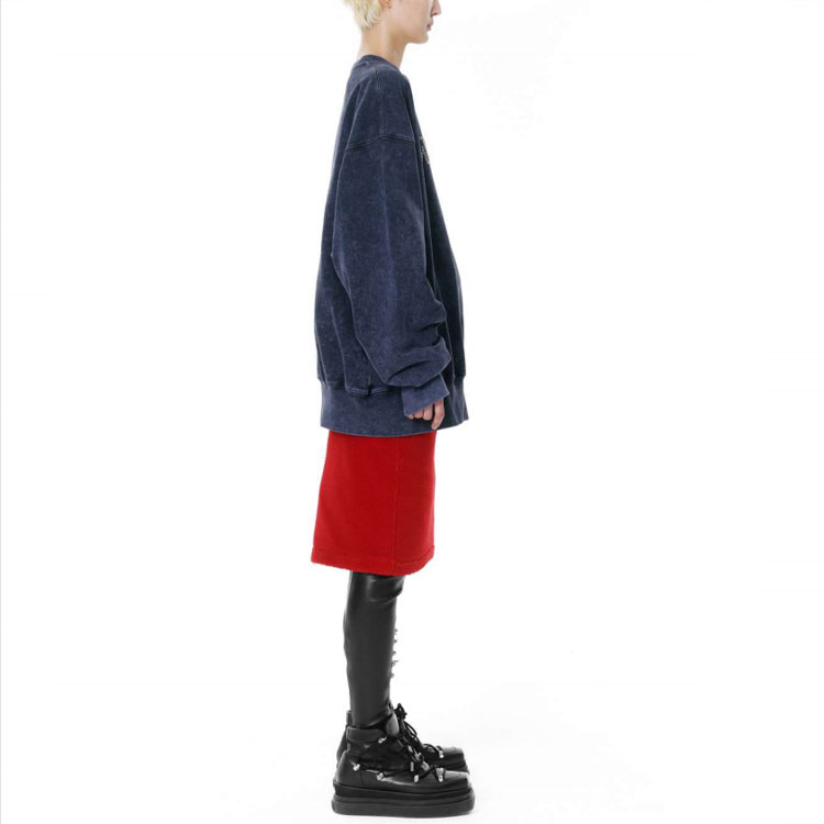 WE11DONE FW21 Oversized Logo Sweatshirt Unisex Navy Blue WD-TS3-21-591-U-BL 圖 5