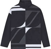 WE11DONE FW21 Oversized Logo Turtleneck Sweatshirt Unisex Black WD-TT3-21-558-U-BK WE11DONE FW21 Oversized Logo Turtleneck Sweatshirt Unisex Black WD-TT3-21-558-U-BK