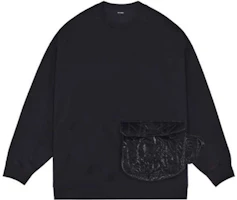 WE11DONE FW21 Oversized Pocket Pullover Sweatshirt Unisex Black WD-TT3-21-545-U-BK WE11DONE FW21 Oversized Pocket Pullover Sweatshirt Unisex Black WD-TT3-21-545-U-BK
