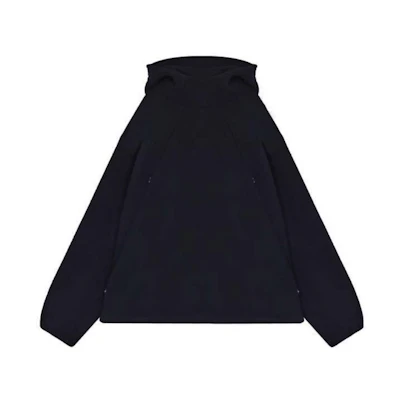 WE11DONE FW21 Oversized Solid Color Hoodie Unisex Black WD-JP3-21-090-U-BK
