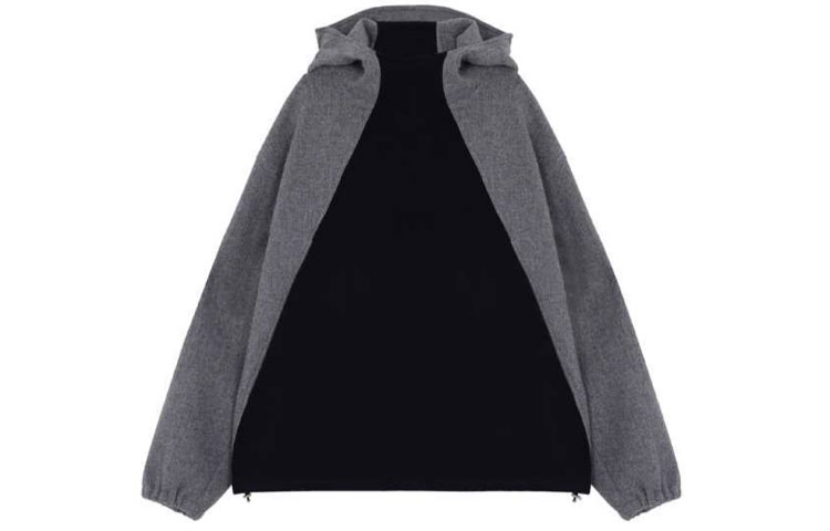 WE11DONE FW21 Patchwork Colorblock Hoodie Unisex Black WD-JP3-21-090-U-MX