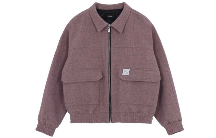 WE11DONE FW21 Pink Logo Patch Dual-Pocket Zip-Up Casual Jacket Men WD-JK3-21-088-M-PK