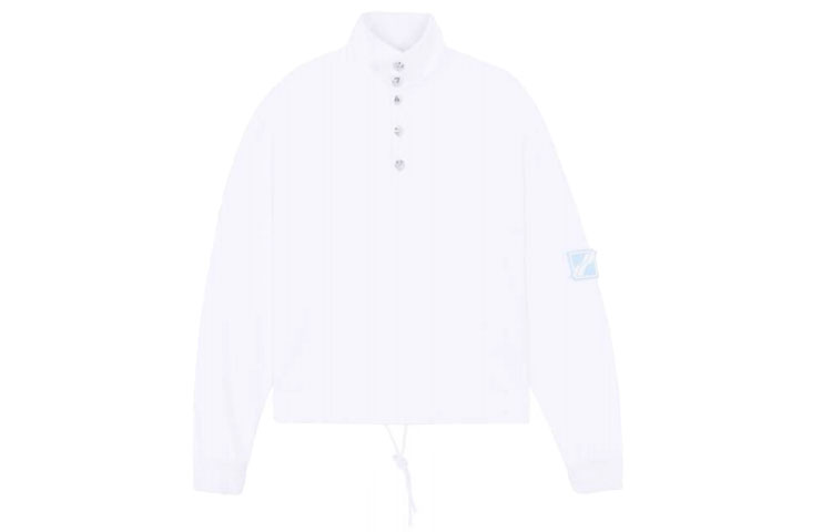 WE11DONE FW21 Plain Logo Pullover Jacket Unisex White WD-TS3-21-504-U-WH