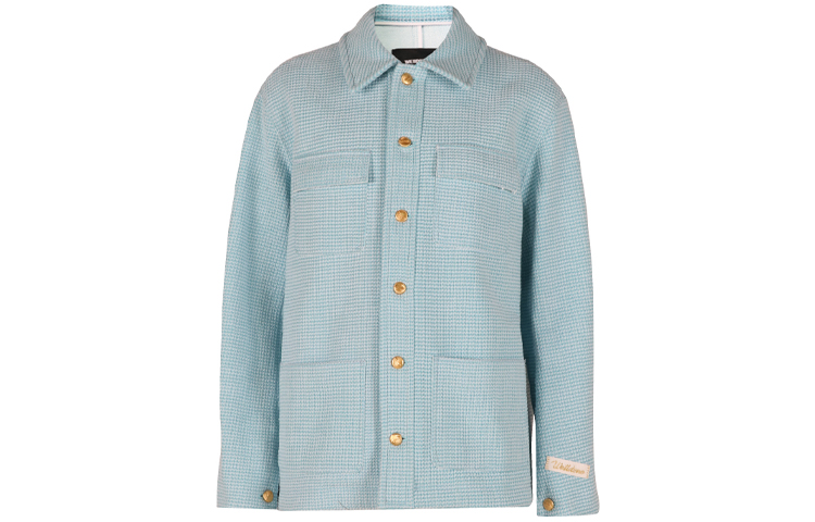 WE11DONE FW21 Pocket Shirt Collar Jacket Unisex - Light Blue WD-JK0-21-003-M-SK