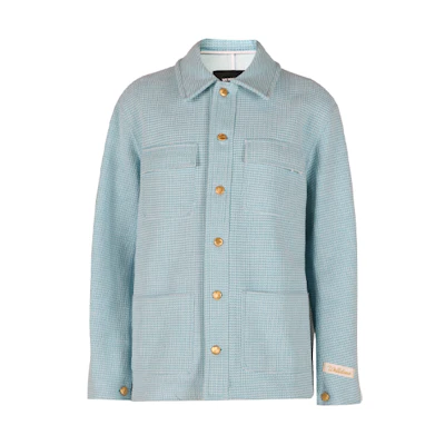 WE11DONE FW21 Pocket Shirt Collar Jacket Unisex - Light Blue WD-JK0-21-003-M-SK