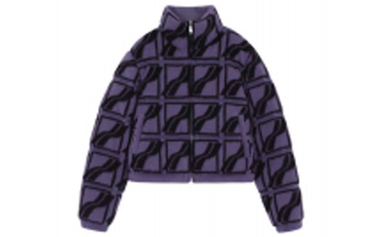 WE11DONE FW21 Purple Logo High-Neck Long Sleeve Jacket Unisex WD-PJ3-21-036-U-PP