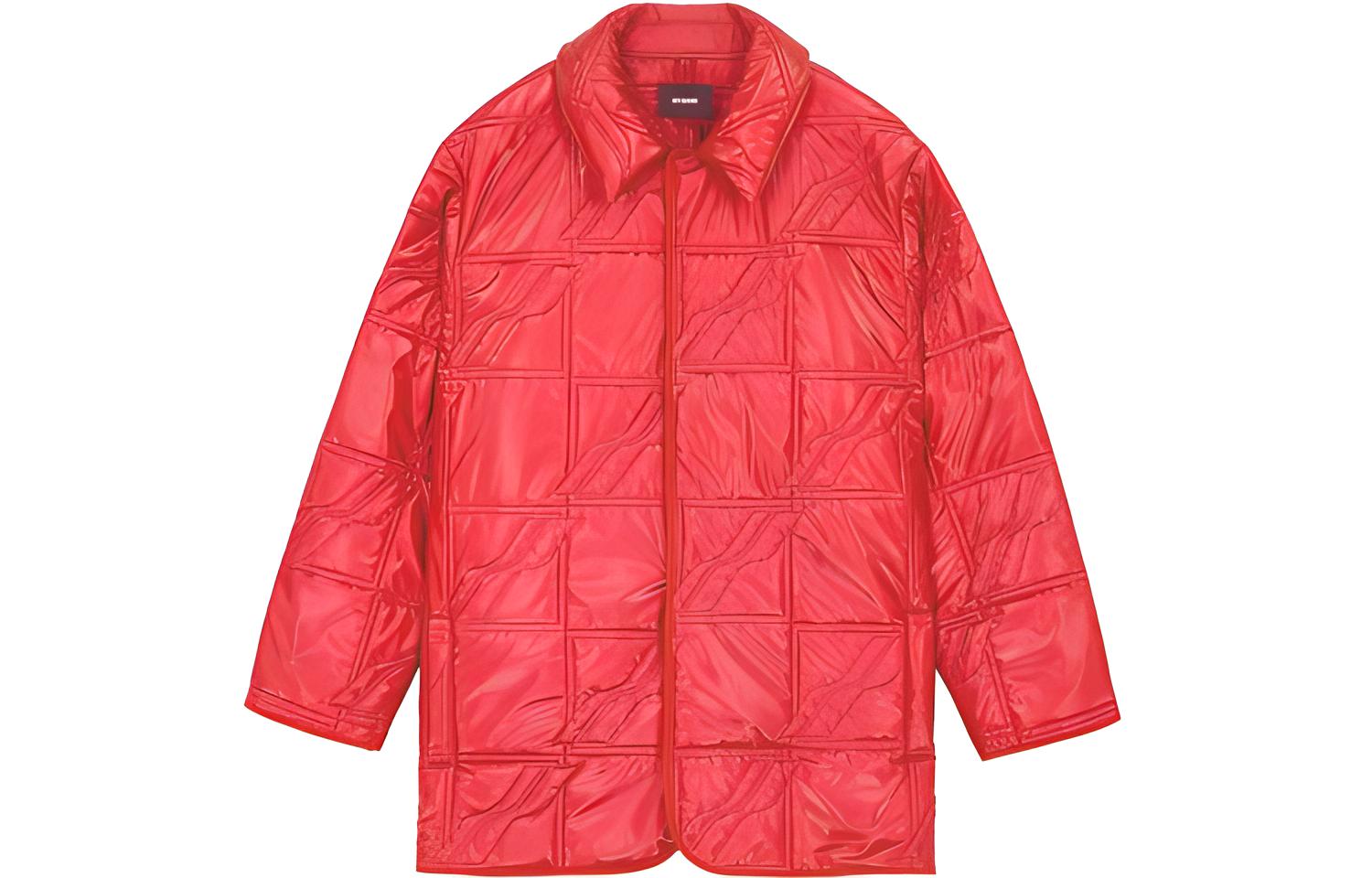 WE11DONE FW21 Red Oversized Collared Jacket Unisex WD-JK3-21-006-U-RD