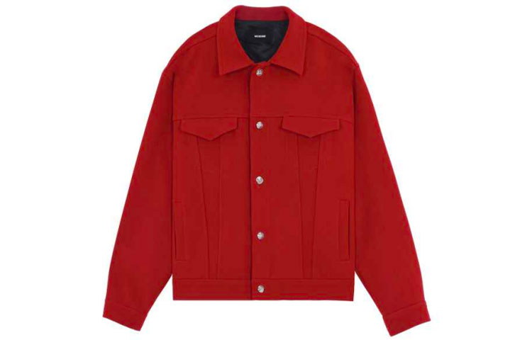 WE11DONE FW21 Red Trucker Button-Up Jacket Unisex WD-JK3-21-085-U-RD
