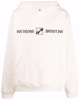 WE11DONE FW21 Solid Color Logo Mirror Pullover Sweatshirt Unisex White. WD-TH3-21-564-U-IV WE11DONE FW21 Solid Color Logo Mirror Pullover Sweatshirt Unisex White. WD-TH3-21-564-U-IV