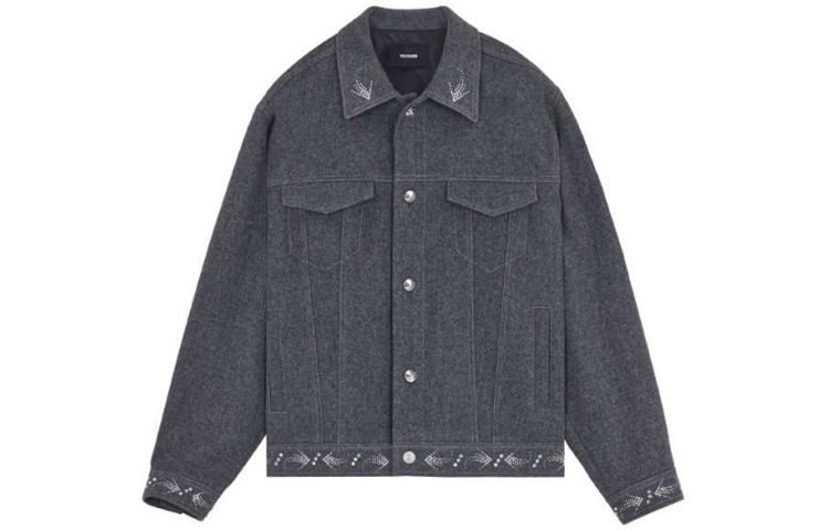 WE11DONE FW21 Solid Gray Casual Single-Breasted Jacket Unisex WD-JK3-21-089-U-GY