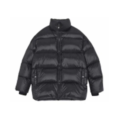WE11DONE FW21 Unisex Black Zipper Goose Down Puffer Jacket WD-PJ3-21-081-U-BK