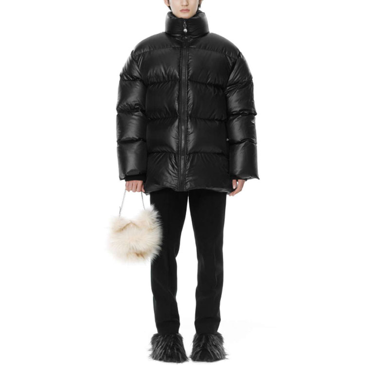 WE11DONE FW21 Unisex Black Zipper Goose Down Puffer Jacket WD-PJ3-21-081-U-BK 圖 3