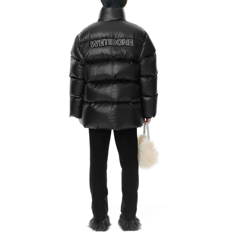 WE11DONE FW21 Unisex Black Zipper Goose Down Puffer Jacket WD-PJ3-21-081-U-BK 圖 4