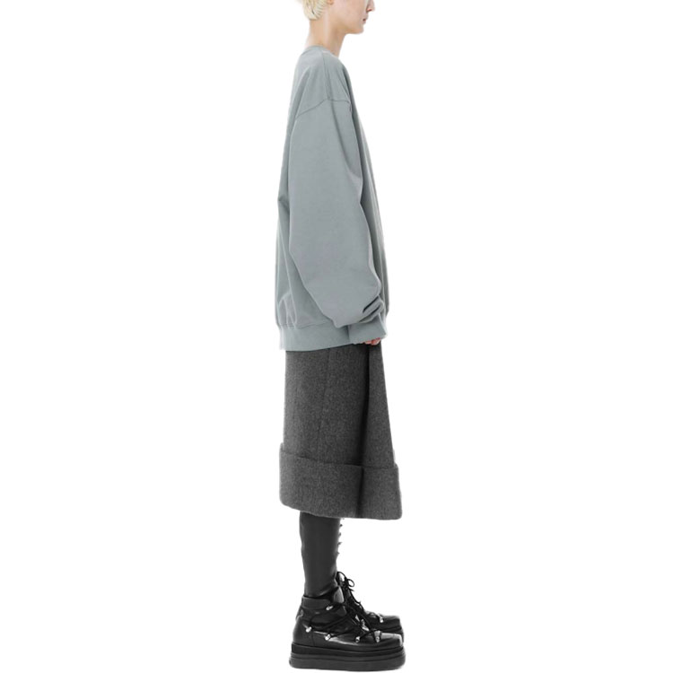 WE11DONE FW21 Unisex Logo Patch Long Sleeve Sweatshirt Gray Green WD-TS3-21-526-U-KK 圖 5