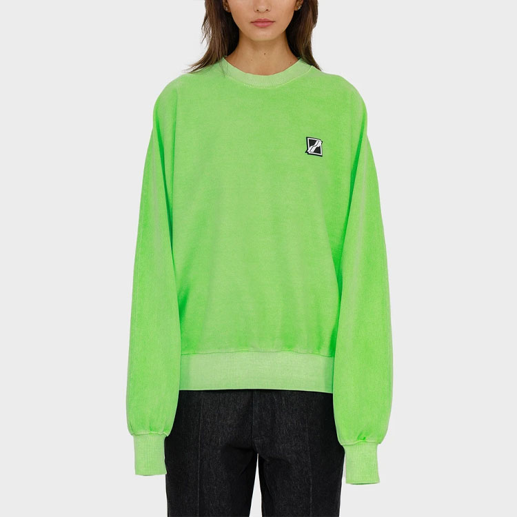WE11DONE FW21 Unisex Oversized Logo Print Pullover Sweatshirt Green. WD-TS1-21-512-U-NGNEON 圖 4