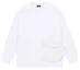 Buy WE11DONE FW21 男女同款白色长袖口袋卫衣 WD-TT3-21-545-U-WH