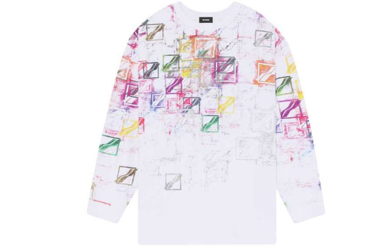Order WE11DONE FW21 男女同款白色長袖T恤附標誌貼片 WD-TT3-21-599-U-WH