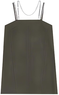 WE11DONE FW21 Wool Chain Mini Sleeveless A-Line Dress Dark Khaki WD-OP3-21-132-W-KK Buy WE11DONE FW21 Wool Chain Mini Sleeveless A-Line Dress Dark Khaki WD-OP3-21-132-W-KK