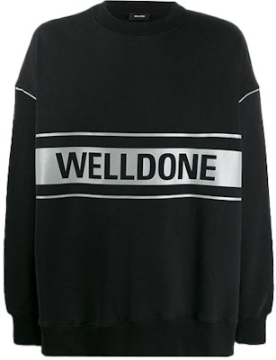 WE11DONE FW22 黑色3M反光標誌印花男女款長袖運動衫 WD-SS5-19-048-BK Lookbook WE11DONE FW22 黑色3M反光標誌印花男女款長袖運動衫 WD-SS5-19-048-BK