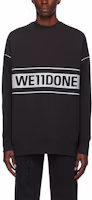 Details for WE11DONE FW22 黑色3M反光標誌印花男女款長袖運動衫 WD-SS5-19-048-BK
